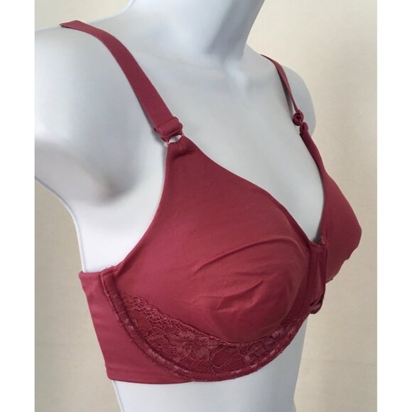 Vanity Fair Bra Size 38D Full Coverage Rose With Lace Back Close Underwire - Picture 2 of 10
